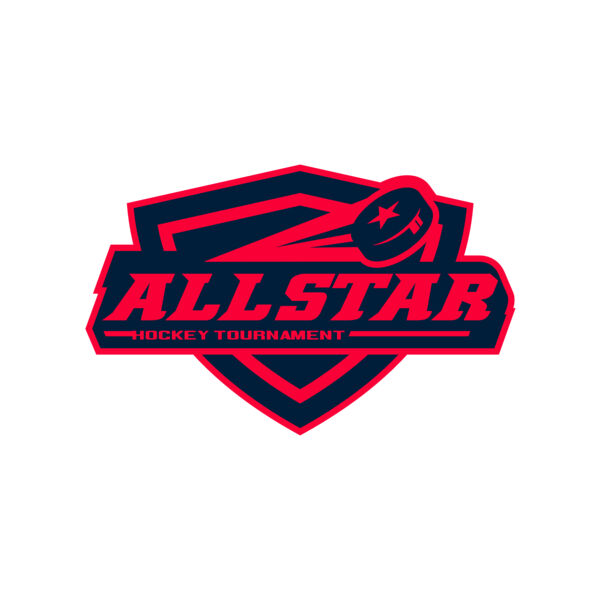 All Star Hockey Tournament logo template Thumbnail