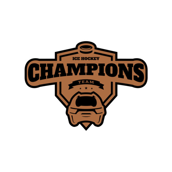 Champions Team Ice Hockey logo template Thumbnail